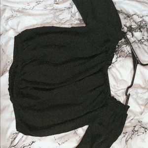 Off the shoulder black top!